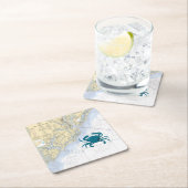 チャールストン港のヴィンテージの航海のな地図 スクエアペーパーコースター (インサイチュ)