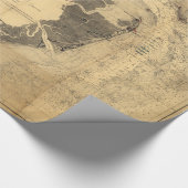 チャールストン港サウスカロライナ(1863年)の地図 ラッピングペーパー (角)
