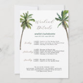 チャールストン独身最後の夜招待状 & 予定表 招待状 (裏面)