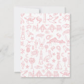 チャールストン縁どトワイルPink宿泊 ノートカード (裏面)