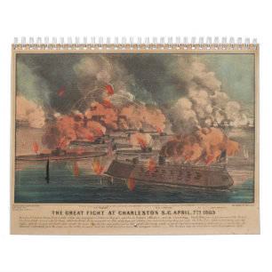 チャールストン1863の内戦の素晴らしい戦い カレンダー