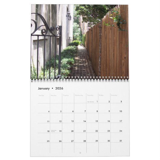 チャールストン2008年 カレンダー (1月 2026)