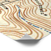 チャールストン・ウェストバージニアのヴィンテージ地図（1931年） ポスター (角)