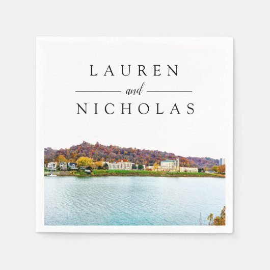 チャールストン（ウェストバージニア州） スタンダードカクテルナプキン (正面)