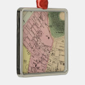 チャールストン、ウェストヴァージニアの地図 メタルオーナメント (右)