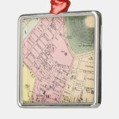 チャールストン、ウェストヴァージニアの地図 メタルオーナメント (左)