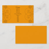 チャールストン-オレンジ 名刺 (正面/裏面)