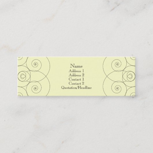 チャールストン-クリーム スキニー名刺 (正面)