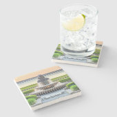 チャールストン・コースター、パイナップル・ファウンテン、チャールストン ストーンコースター (横)