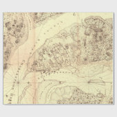 チャールストン・サウスカロライナのヴィンテージの地図(1780) ラッピングペーパー (フラット)