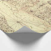 チャールストン・サウスカロライナのヴィンテージの地図(1780) ラッピングペーパー (コーナー)