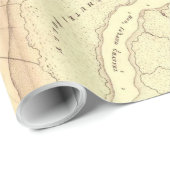 チャールストン・サウスカロライナのヴィンテージの地図(1780) ラッピングペーパー (ロールコーナー)