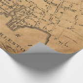 チャールストン・サウスカロライナのヴィンテージの地図(1790) ラッピングペーパー (コーナー)