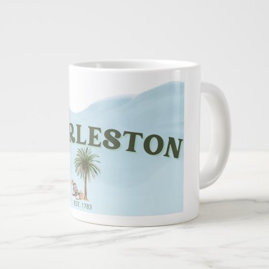 チャールストン、サウスカロライナヴィンテージコーヒーマグ ジャンボコーヒーマグカップ (正面右)