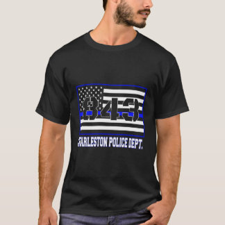 チャールストン・サウスカロライナ州警察官米国国旗 Tシャツ