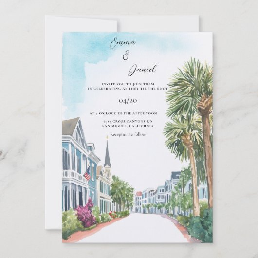 チャールストン サウスカロライナ州 招待状 (正面)