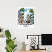 チャールストン・サウスカロライナ描ー馬車輌 ポスター (ホームオフィス)