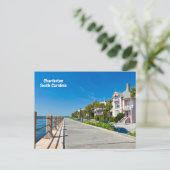 チャールストン、サウスカロライナ美しいビーチ、ピア ポストカード (スタンド正面)