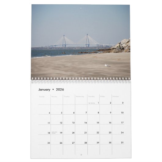 チャールストン、サウスカロライナ カレンダー (1月 2026)