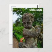 チャールストン サウスカロライナ ガーデン エンジェル ポストカード (正面/裏面)