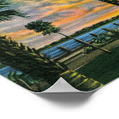 チャールストン、サウスカロライナ、バッテリパーク、ヴィンテージ ポスター (角)