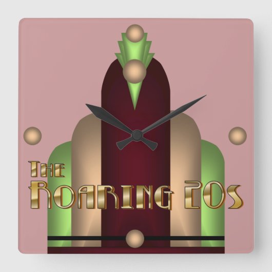 チャールストン スクエア壁時計 (正面)