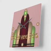 チャールストン スクエア壁時計 (傾斜)