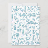 チャールストン・トワール・ボーダー・イン・ブルー・シャワーチャールストン 招待状 (裏面)