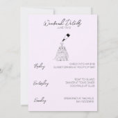 チャールストン・バチェロレッテ招待状と詳細 招待状 (裏面)