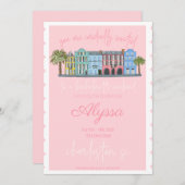 チャールストン・バチェロレッテ・ウィークエンド招待状 招待状 (正面/裏面)