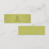 チャールストン-黙した黄色緑 スキニー名刺 (正面/裏面)