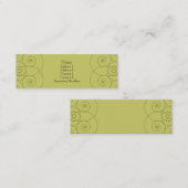 チャールストン-黙した黄色緑(倍は味方しました) スキニー名刺 (正面/裏面)