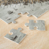 チャールストン(1872年)のヴィンテージの絵解き地図 ジグソーパズル (側面)