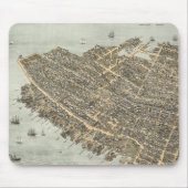 チャールストン(1872年)のヴィンテージの絵解き地図 マウスパッド (正面)