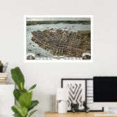 チャールストン, SCパノラママップ – 1872 ポスター (ホームオフィス)