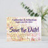 チャールストン、SC ヴィンテージマップ セーブザデート (スタンド正面)