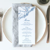 チャールストンSCのエレガント地図ネイビー結婚ブルー メニュー