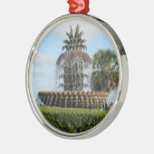 チャールストンSCのパイナップル噴水のオーナメント メタルオーナメント (左)