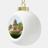 チャールストンSCのパイナップル噴水、水辺地帯公園 セラミックボールオーナメント (右)