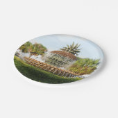 チャールストンSCのパイナップル噴水、水辺地帯公園 ペーパープレート (アングル)