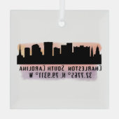 チャールストンSCシティスカイラインガラスオーナメント ガラスオーナメント (裏面)