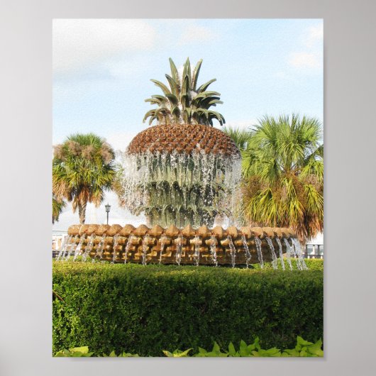 チャールストンSCパイナップルファウンテンウォーターフロントパーク ポスター (正面)