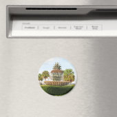 チャールストンSCパイナップルファウンテンウォーターフロントパーク マグネット (インサイチュ (食洗機))