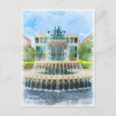 チャールストンSCパイナップルファウンテンカード ポストカード (正面)