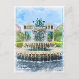 チャールストンSCパイナップルファウンテンカード ポストカード
