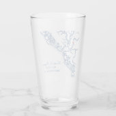 チャールストンSCマップエレガントネイビーブルー結婚式の引き出物 タンブラーグラス (裏面)
