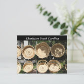 チャールストンSC写真織りバスケット ポストカード (スタンド正面)