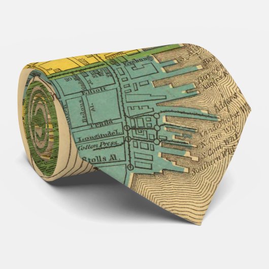 チャールストンSC (1883年)のヴィンテージの地図 ネクタイ (ロール)