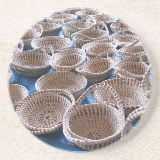 チャールストンSC Sweetgrassのバスケットの石造りのコースター コースター (正面)