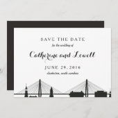 チャールストンSouth Carolina Black日付を保存 セーブザデート (正面/裏面)